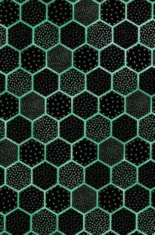 Cover of Bullet Journal Notebook Polka Dots and Hexagons Pattern 8