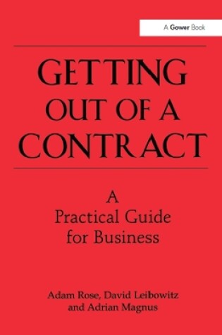 Cover of Getting Out of a Contract - A Practical Guide for Business