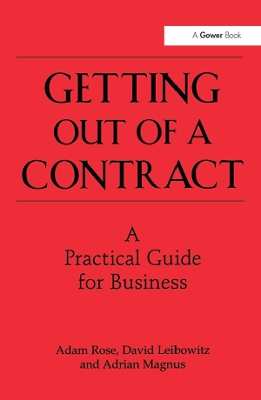 Book cover for Getting Out of a Contract  - A Practical Guide for Business