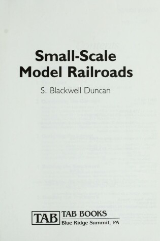 Cover of Small-scale Model Railroads