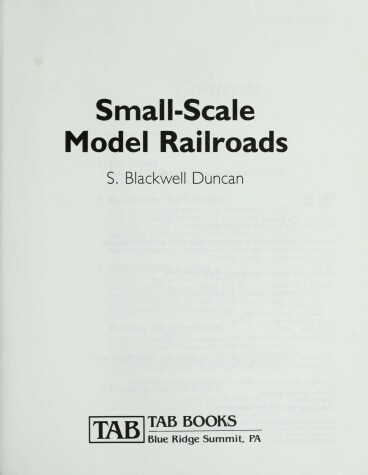 Book cover for Small-scale Model Railroads