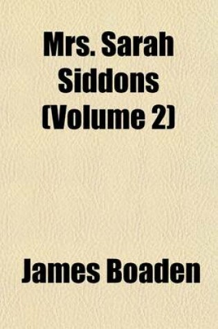 Cover of Mrs. Sarah Siddons (Volume 2)