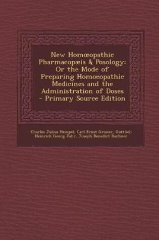 Cover of New Hom Opathic Pharmacopaeia & Posology