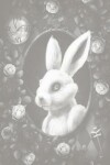 Book cover for Alice in Wonderland Pastel Modern Journal - Inwards White Rabbit (Grey)