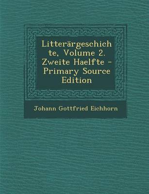 Book cover for Litterargeschichte, Volume 2. Zweite Haelfte