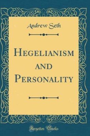 Cover of Hegelianism and Personality (Classic Reprint)