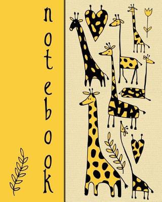 Book cover for Yellow Giraffe Notebook