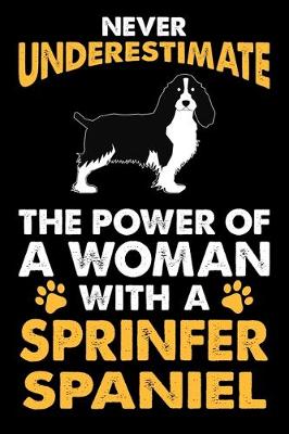 Book cover for Never Underestimate The Power Of A Woman With A Springer Spaniel