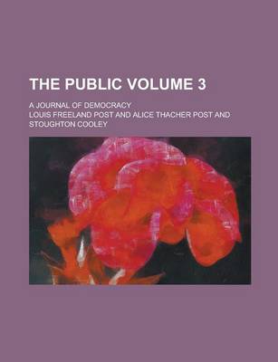 Book cover for The Public; A Journal of Democracy Volume 3