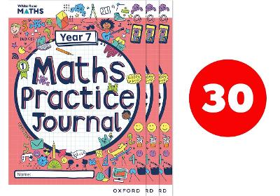 Book cover for White Rose Maths Practice Journals Year 7 Workbooks: Pack of 30