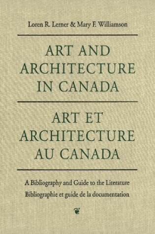Cover of Art and Architecture in Canada