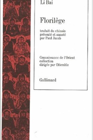 Cover of Florilege de Li Bai