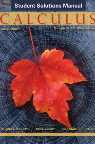 Cover of Calculus Single and Multivariable 6E Student Solutions Manual