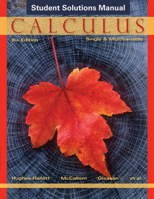 Book cover for Calculus Single and Multivariable 6E Student Solutions Manual