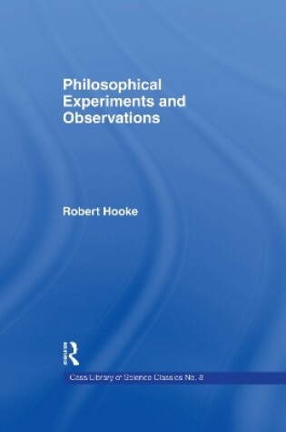 Cover of Philosophical Experiments and Observations