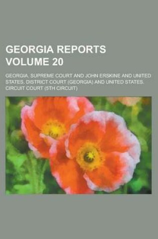 Cover of Georgia Reports Volume 20