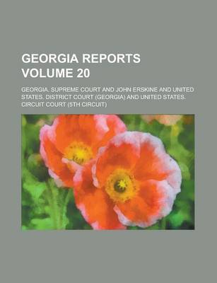 Book cover for Georgia Reports Volume 20