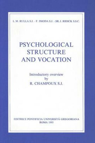 Cover of Psychological Structure and Vocation