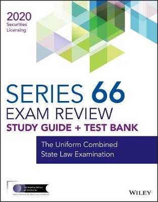 Book cover for Wiley Series 66 Securities Licensing Exam Review 2020 + Test Bank