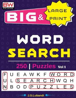 Book cover for BIG & Large Print WORD SEARCH Puzzles