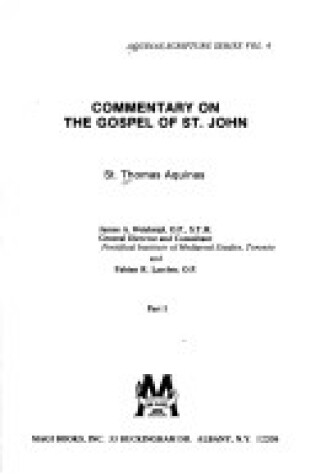 Cover of Commentary on the Gospel of St.John