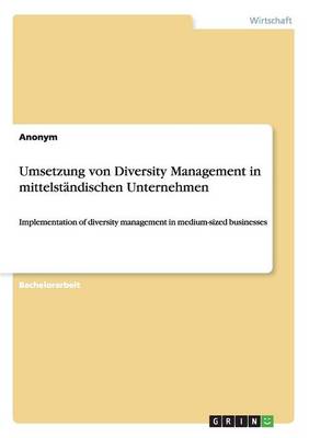 Book cover for Umsetzung von Diversity Management in mittelständischen Unternehmen