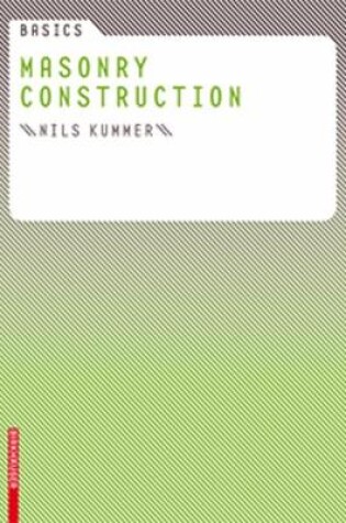 Cover of Basics Masonry Construction