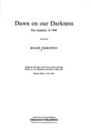 Cover of Dawn on Our Darkness