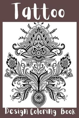 Book cover for Tattoo Design Coloring Book