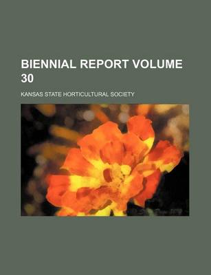 Book cover for Biennial Report Volume 30