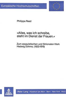 Book cover for -Alles, Was Ich Schreibe, Steht Im Dienst Der Frauen.-