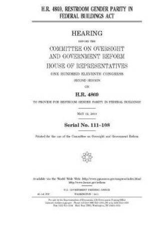 Cover of H.R. 4869, Restroom Gender Parity in Federal Buildings Act