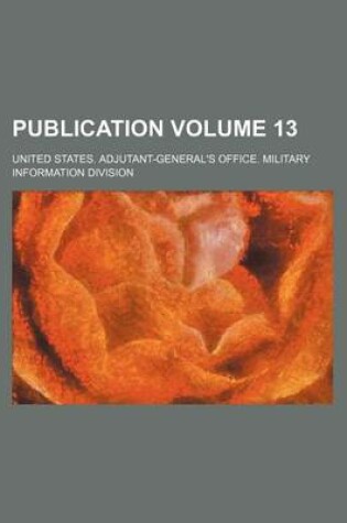 Cover of Publication Volume 13