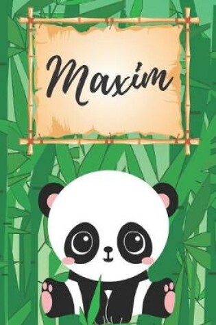 Cover of personalisiertes Notizbuch Panda / Malbuch / Kritzelbuch / Tagebuch / Journal / Notizheft / DIN A5 / Geschenke Maxim