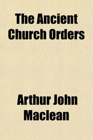 Cover of The Ancient Church Orders