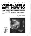 Cover of Visual Basic 4 API How-to
