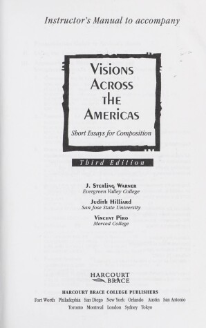 Book cover for Visions Across the Americas Im