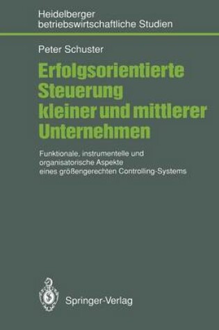 Cover of Erfolgsorientierte Steuerung kleiner und mittlerer Unternehmen