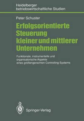 Cover of Erfolgsorientierte Steuerung kleiner und mittlerer Unternehmen