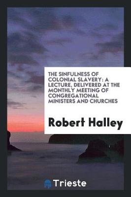 Book cover for The Sinfulness of Colonial Slavery