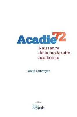 Book cover for Acadie 72