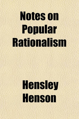 Book cover for Notes on Popular Rationalism