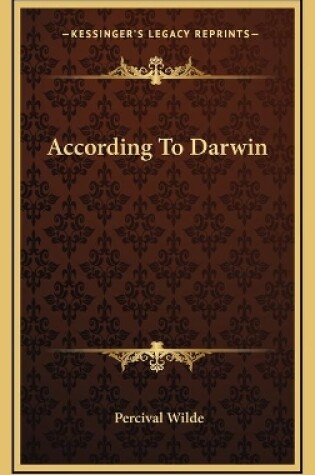 Cover of According To Darwin