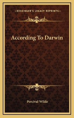 Book cover for According To Darwin