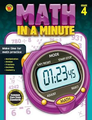 Book cover for Math in a Minute, Grade 4