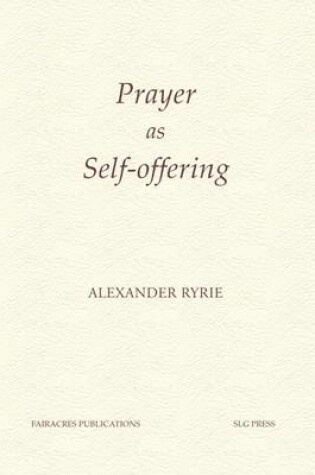 Cover of Prayer as Self-offering