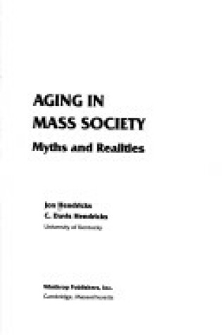 Cover of Ageing in Mass Society