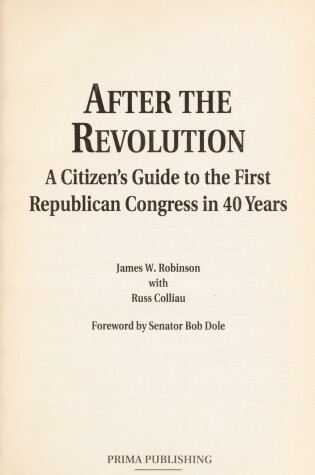 Cover of After the Revolution