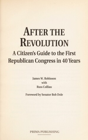 Book cover for After the Revolution