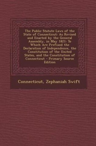 Cover of The Public Statute Laws of the State of Connecticut